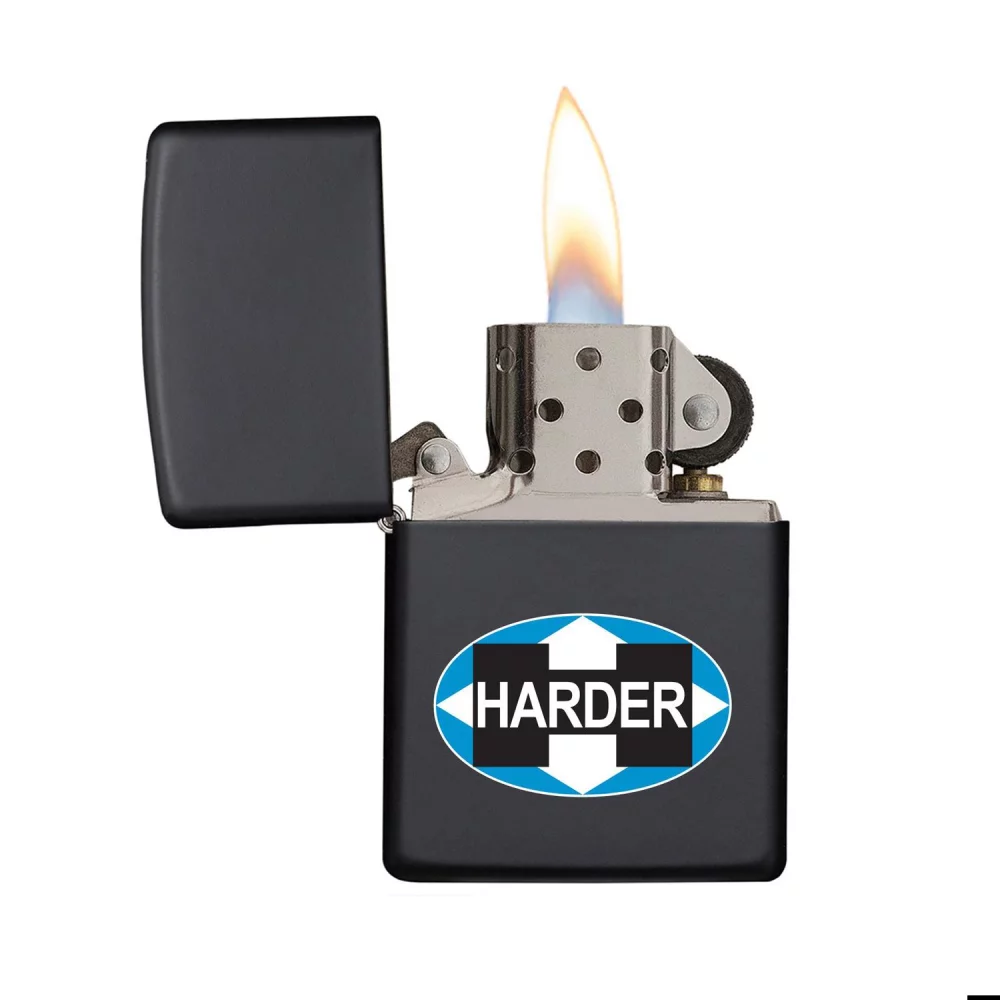 Briquet Zippo® noir mat coupe-vent