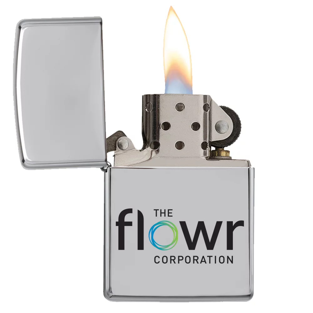 Briquet Zippo® coupe-vent en chrome poli de haute qualité
