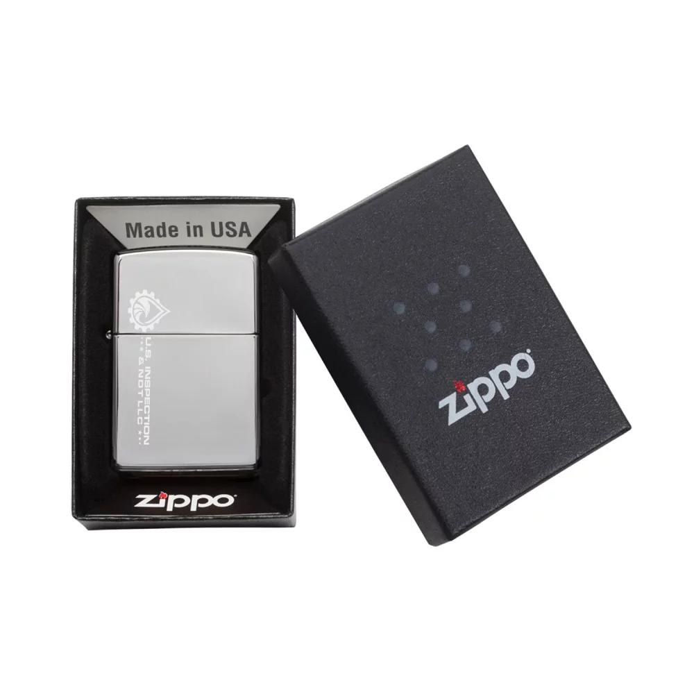 Briquet Zippo® coupe-vent en chrome poli de haute qualité