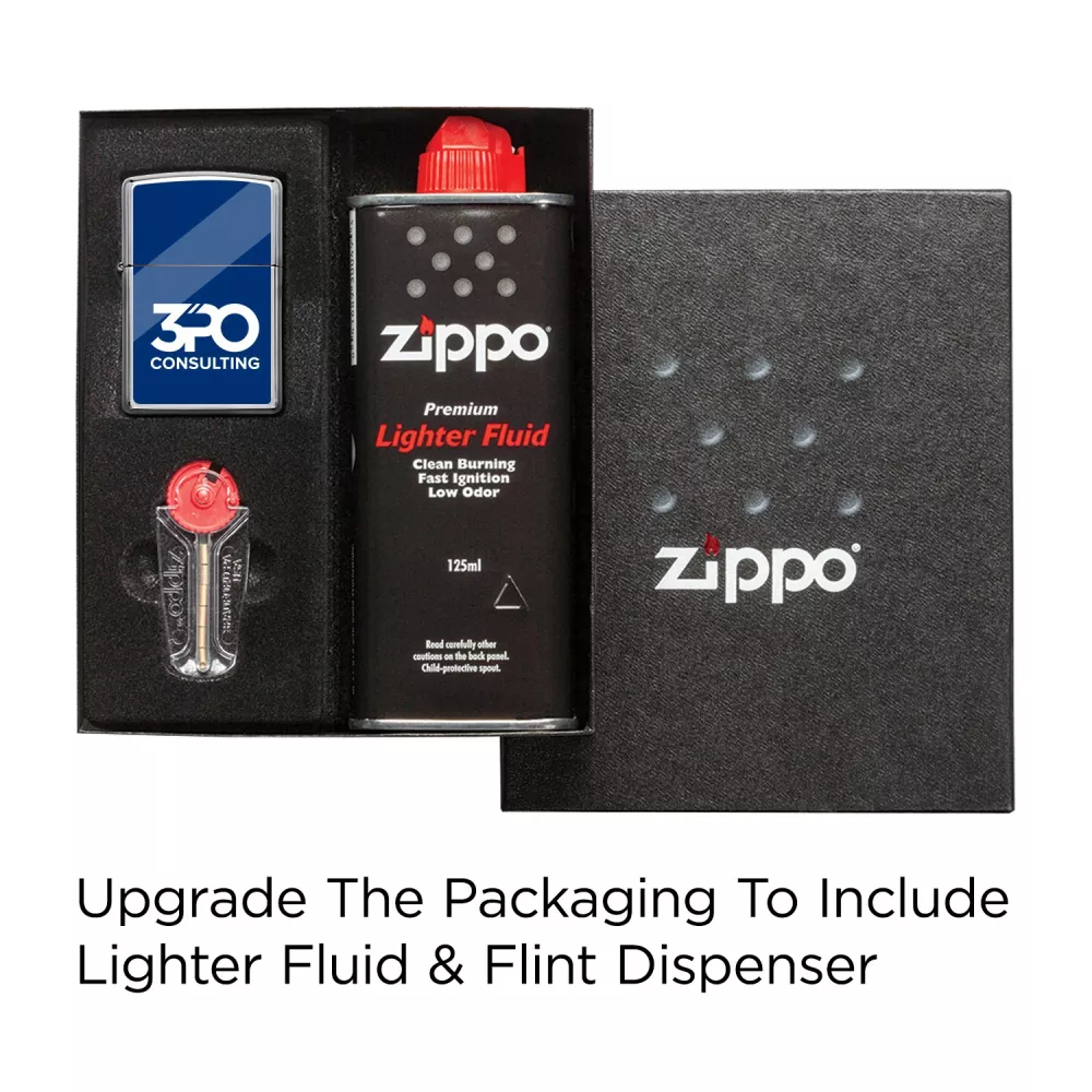 Briquet Zippo® coupe-vent en chrome poli de haute qualité