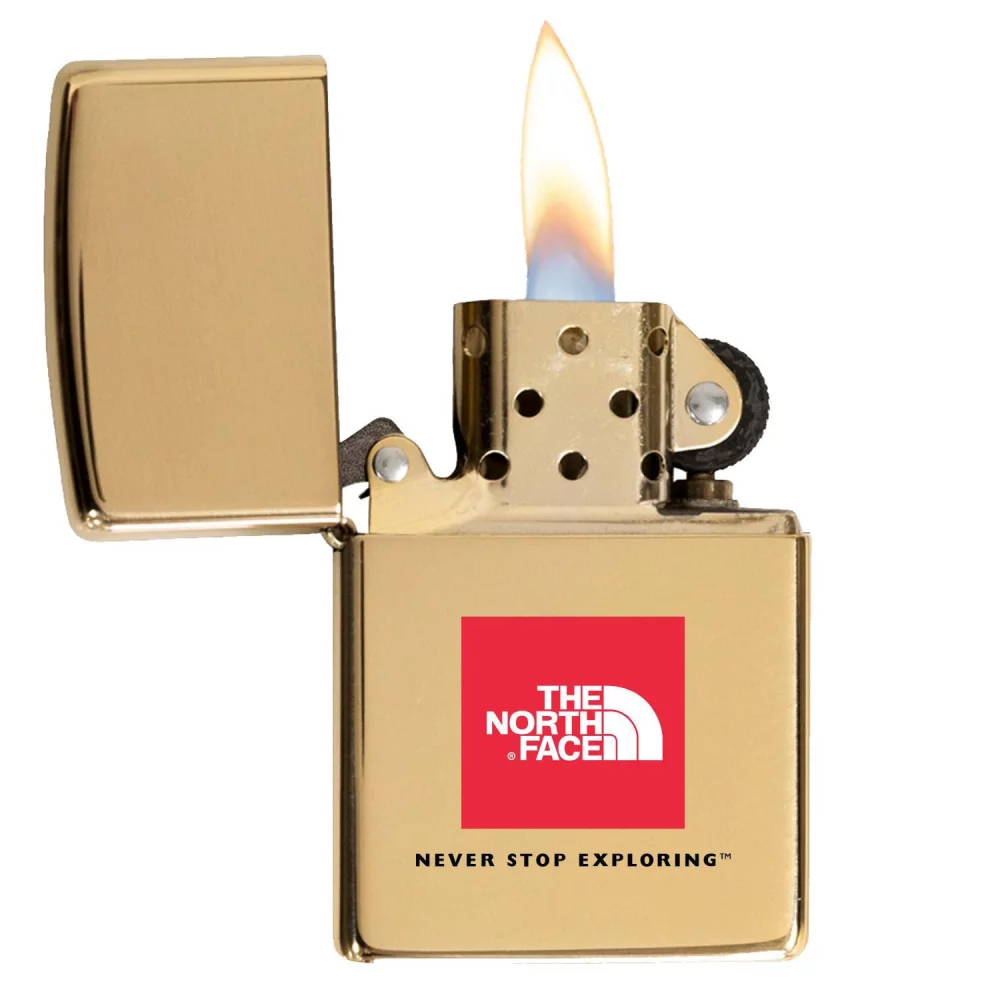 Briquet Zippo® coupe-vent en laiton poli de haute qualité