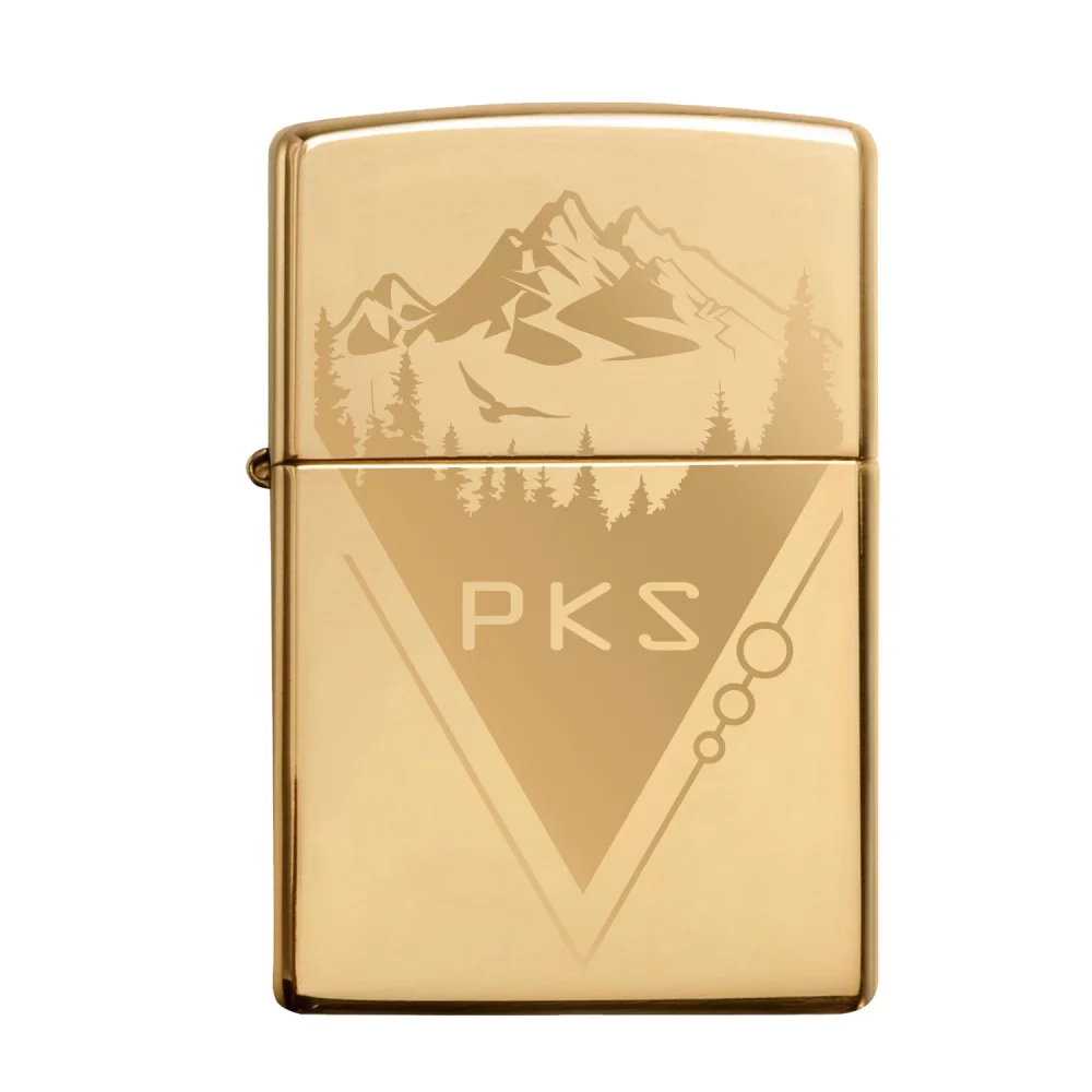 Briquet Zippo® coupe-vent en laiton poli de haute qualité