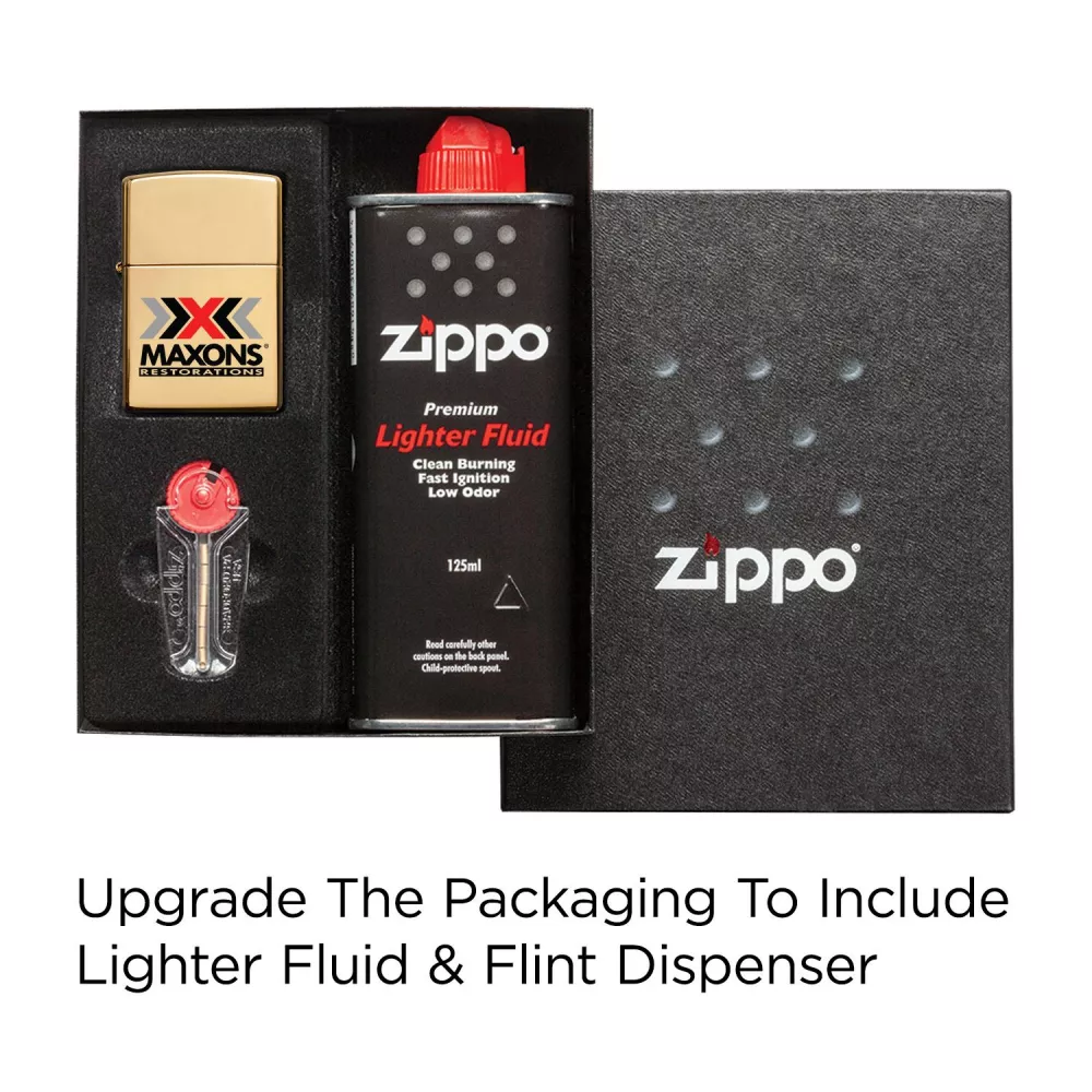 Briquet Zippo® coupe-vent en laiton poli de haute qualité