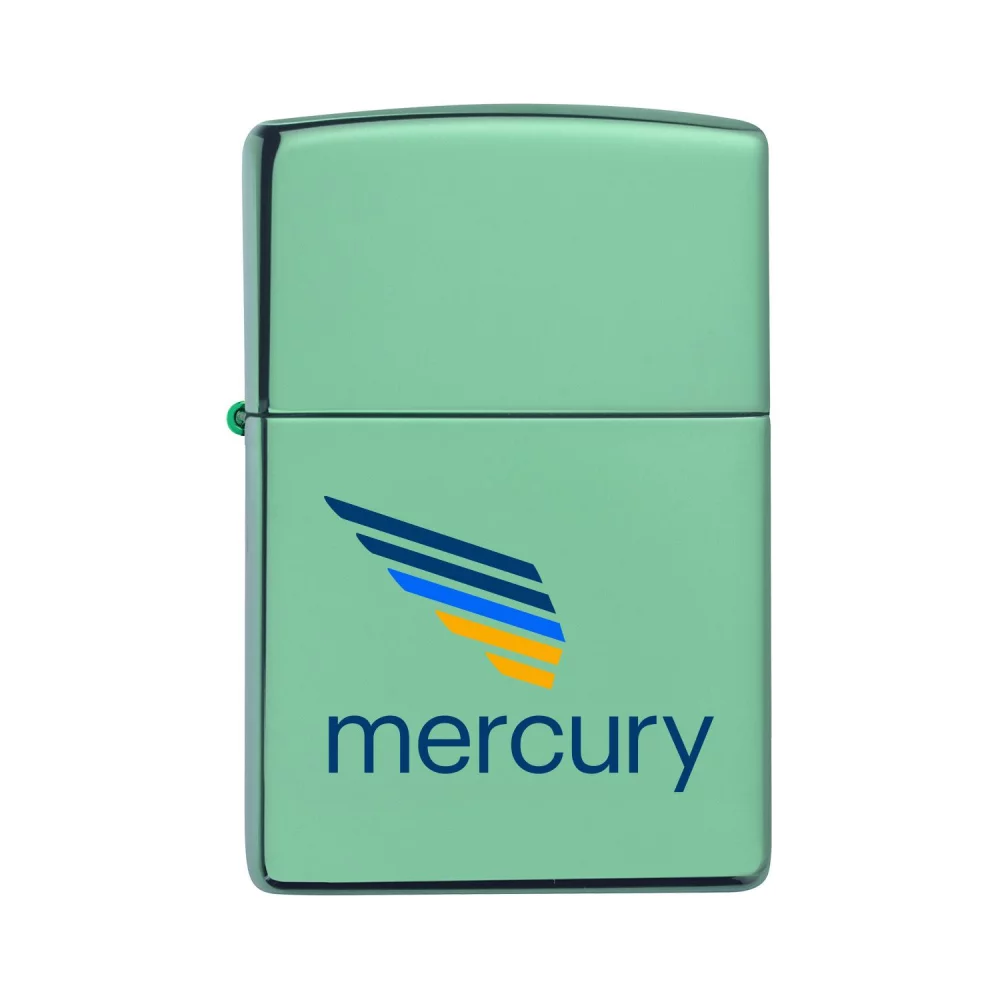 Briquet Zippo® coupe-vent vert hautement poli