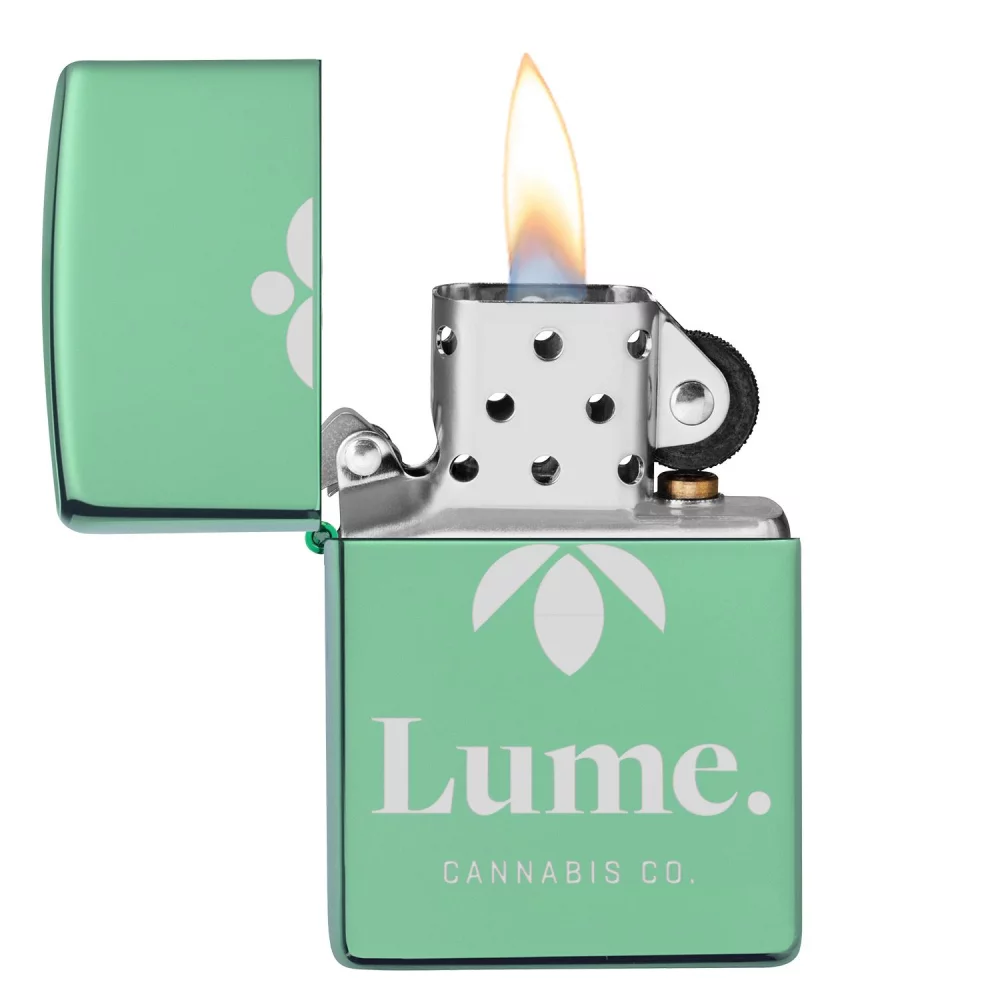 Briquet Zippo® coupe-vent vert hautement poli