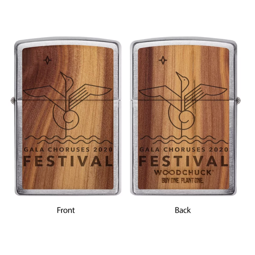 Briquet coupe-vent Zippo® Woodchuck USA en cèdre