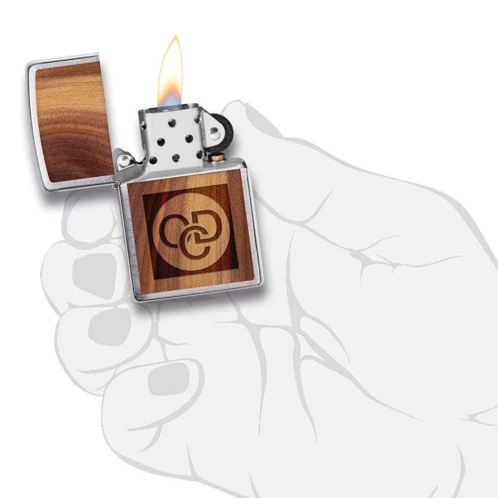 Briquet coupe-vent Zippo® Woodchuck USA en cèdre