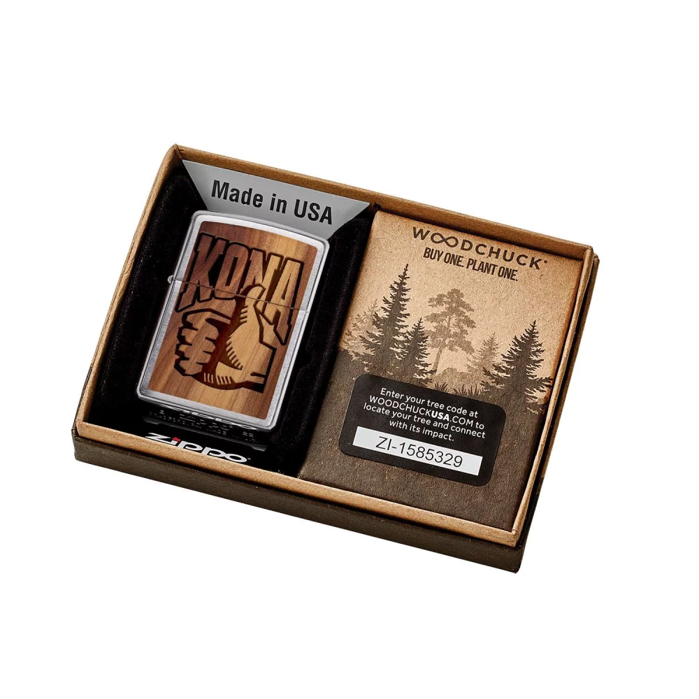 Briquet coupe-vent Zippo® Woodchuck USA en cèdre