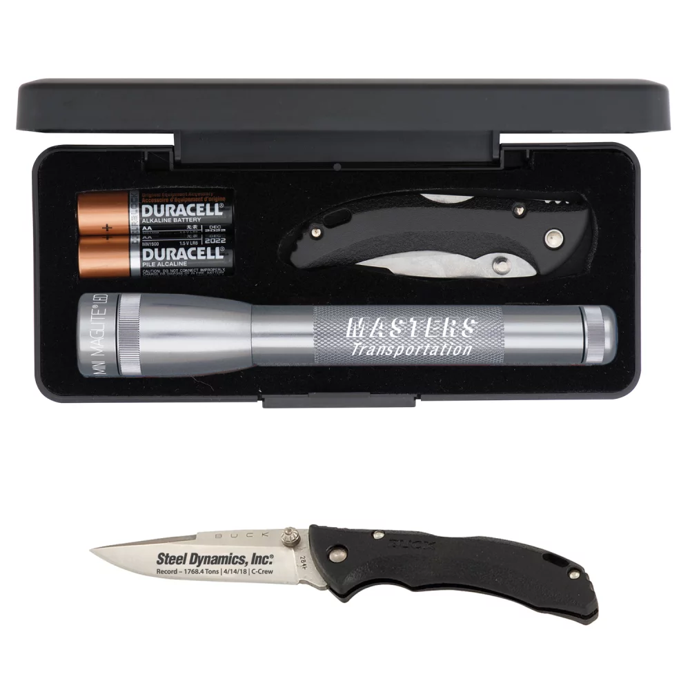 "AA" LED Mini Maglite® With Buck® "Bantam Bbw" Knife