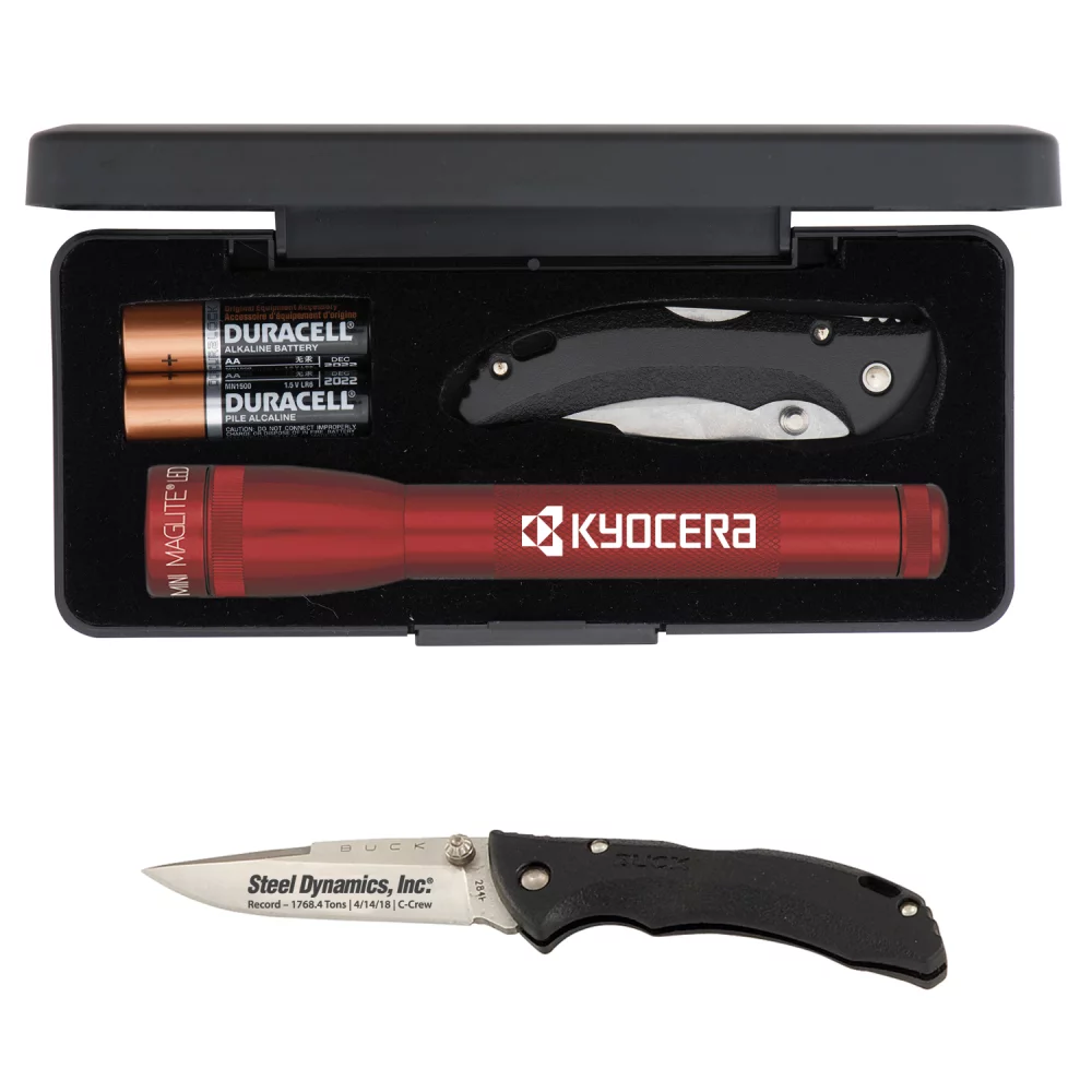 "AA" LED Mini Maglite® With Buck® "Bantam Bbw" Knife