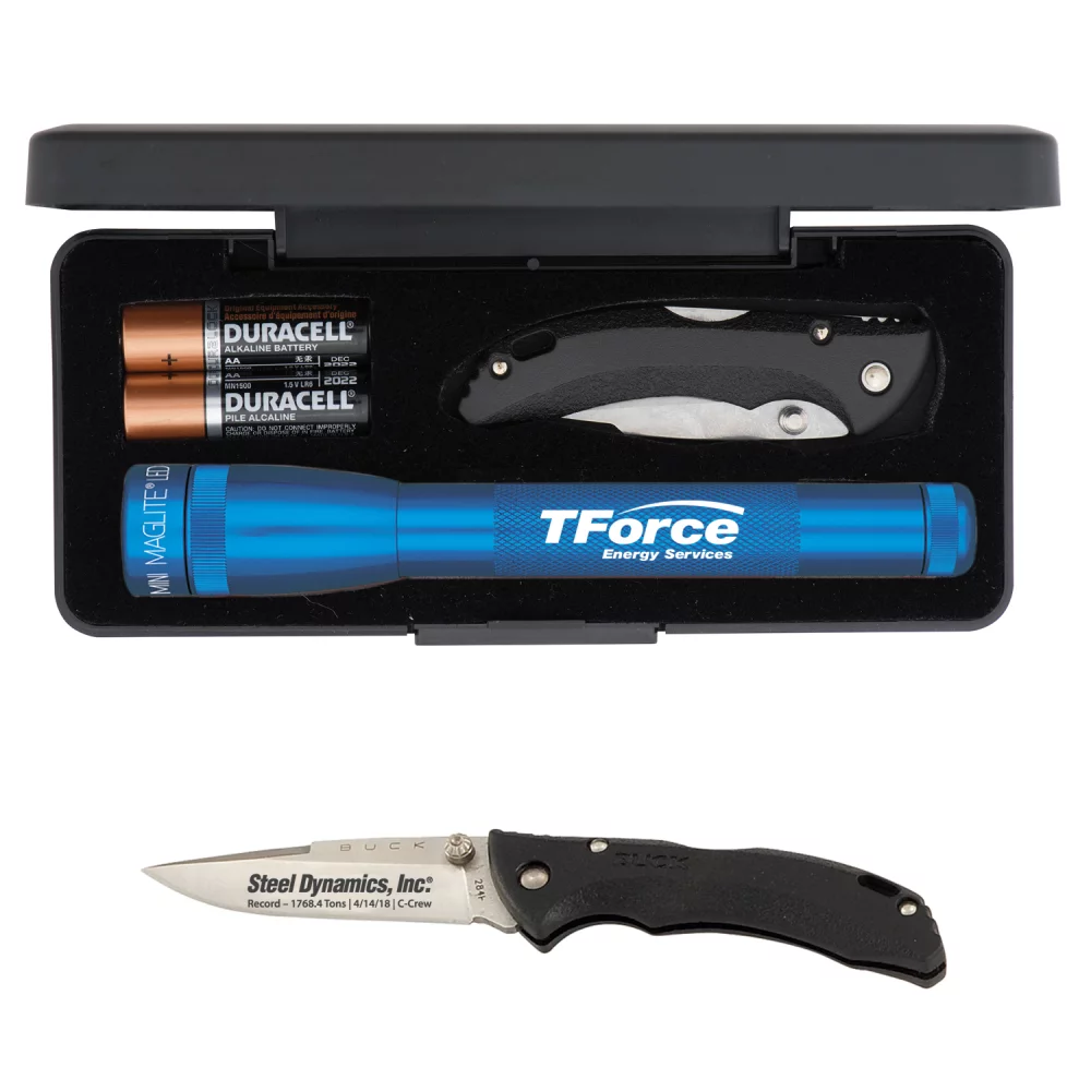 "AA" LED Mini Maglite® With Buck® "Bantam Bbw" Knife