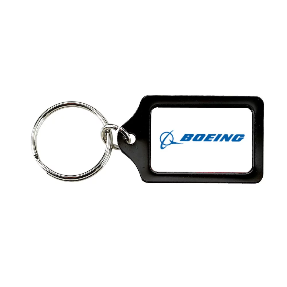 Étiquette de clé en forme de pierre tombale noire