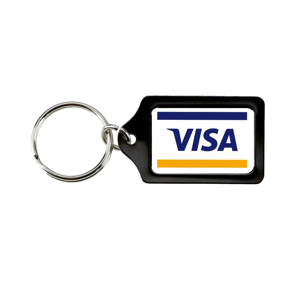 Étiquette de clé en forme de pierre tombale noire