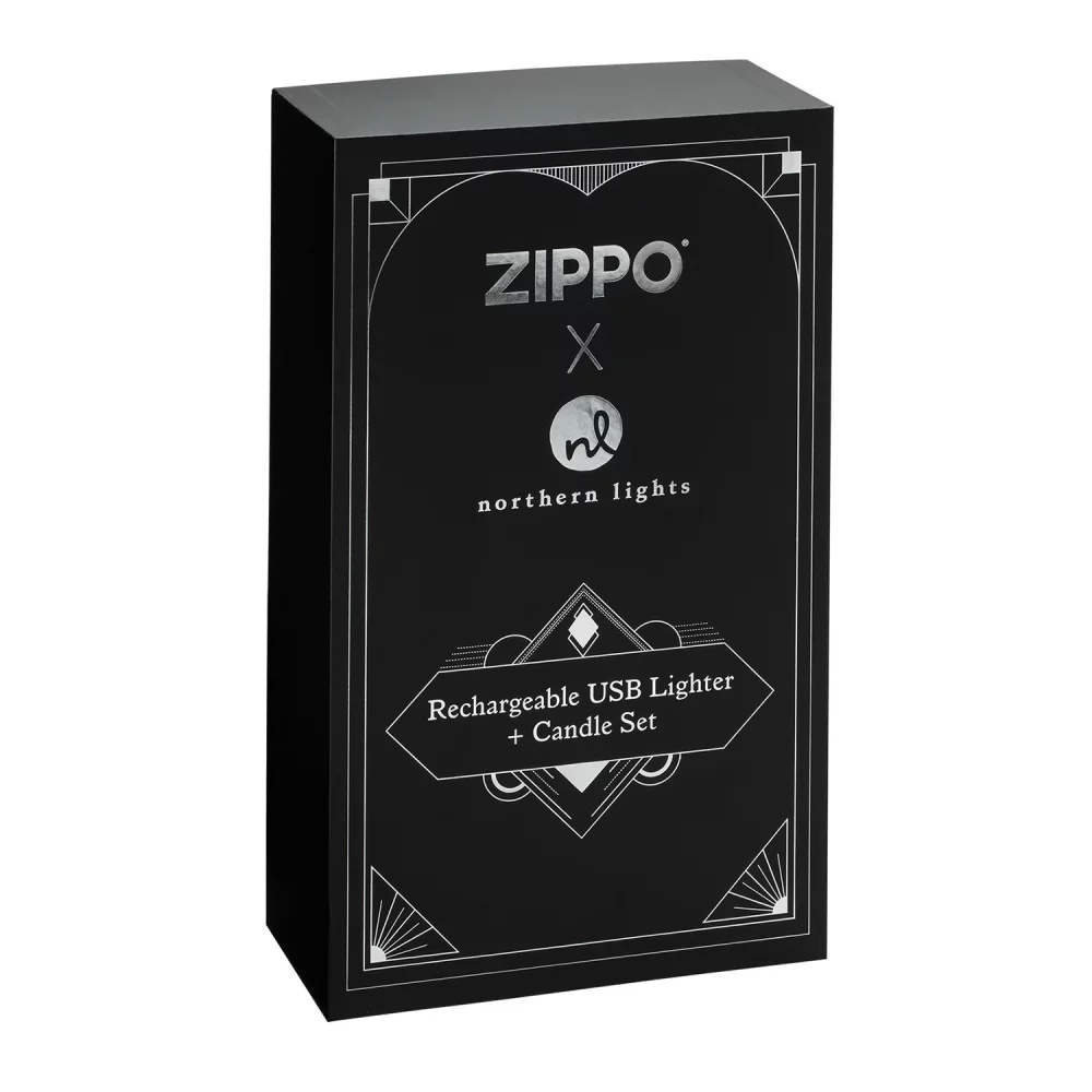 Ensemble cadeau Zippo® Candy Apple Red avec allume-bougie rechargeable et bougie Cranberry Mimosa de 8 oz