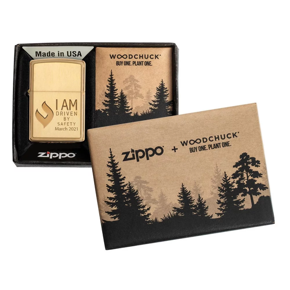 Briquet coupe-vent Zippo® Woodchuck USA en bouleau de l'Amérique.