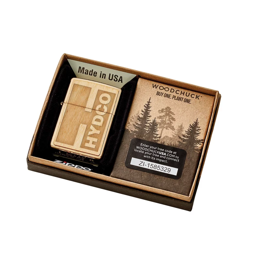 Briquet coupe-vent Zippo® Woodchuck USA en bouleau de l'Amérique.