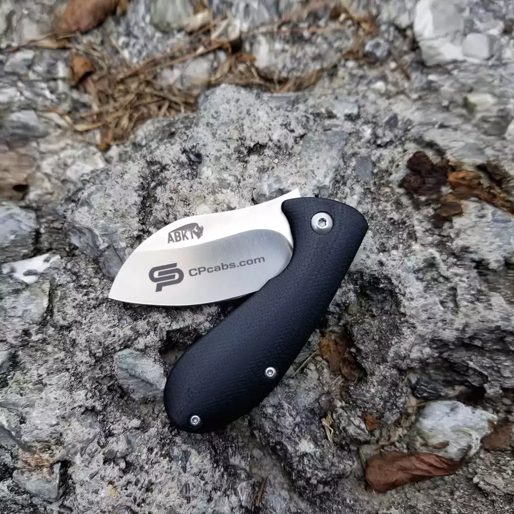 Couteau grognant pliant American Buffalo® Elite - Noir