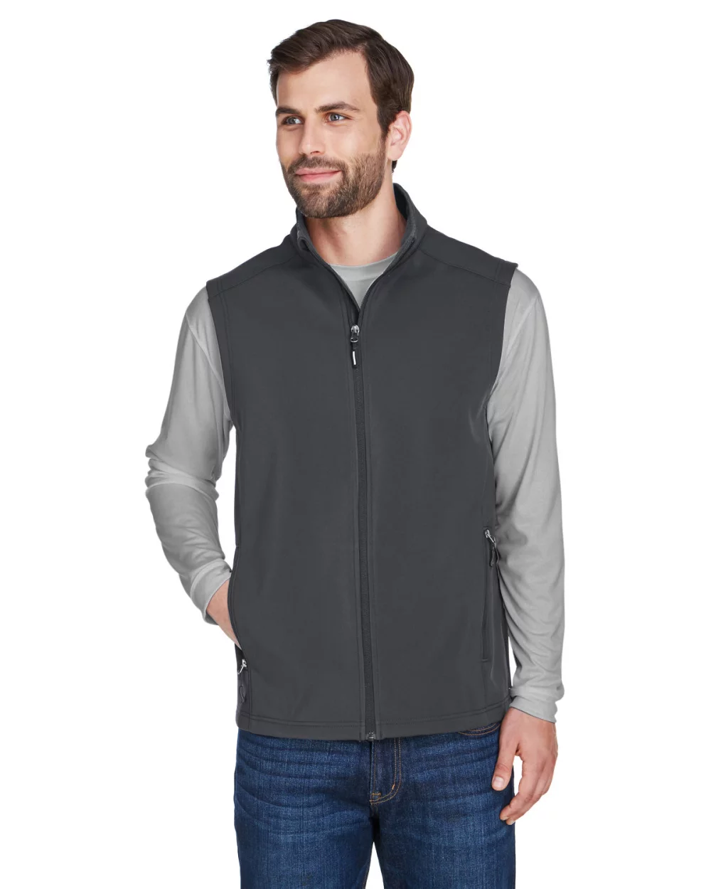 CORE 365 Men's Cruise Two-Layer Fleece Bonded Soft Shell Vest