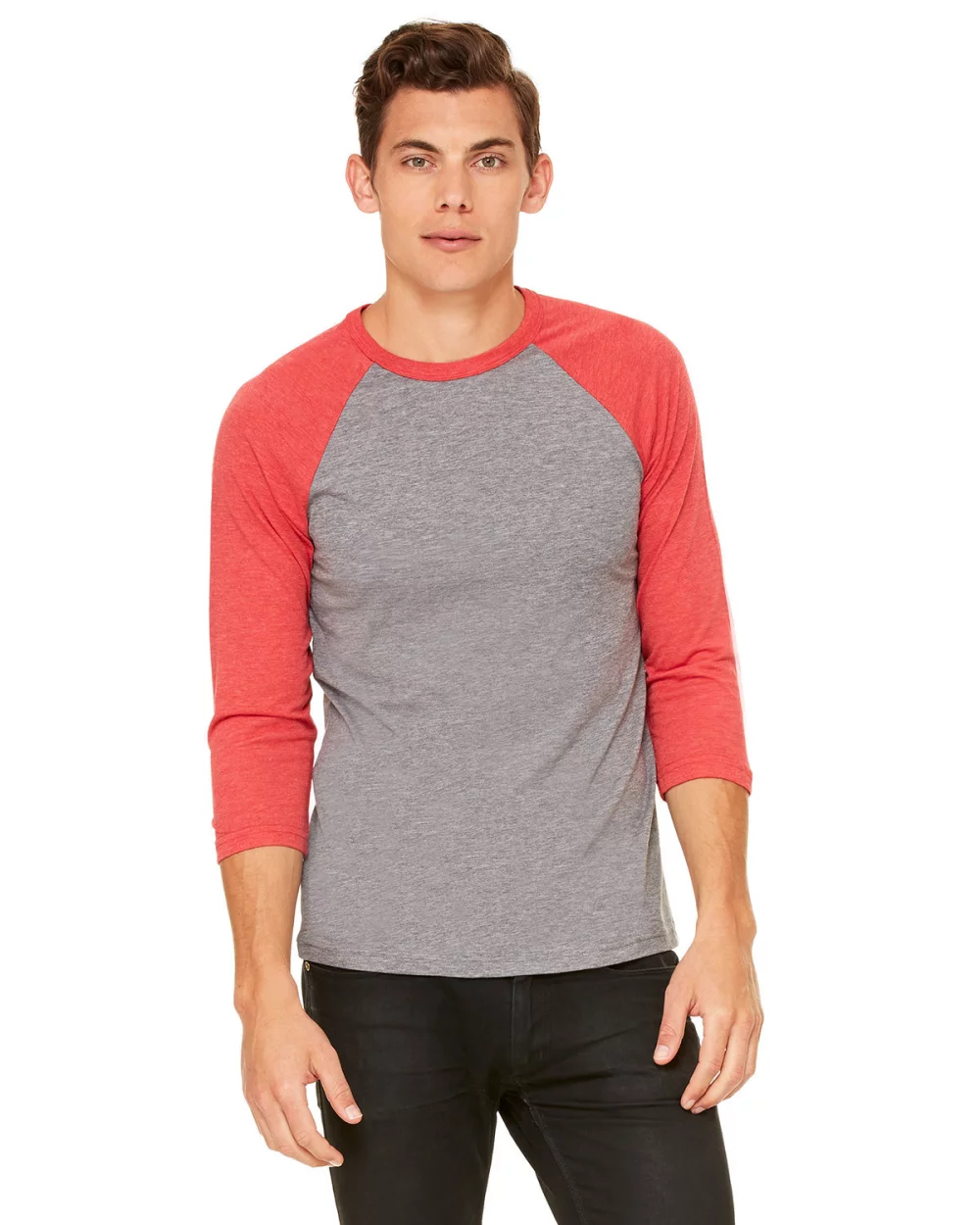 BELLA+CANVAS Unisex Three-Quarter Sleeve Baseball T-Shirt