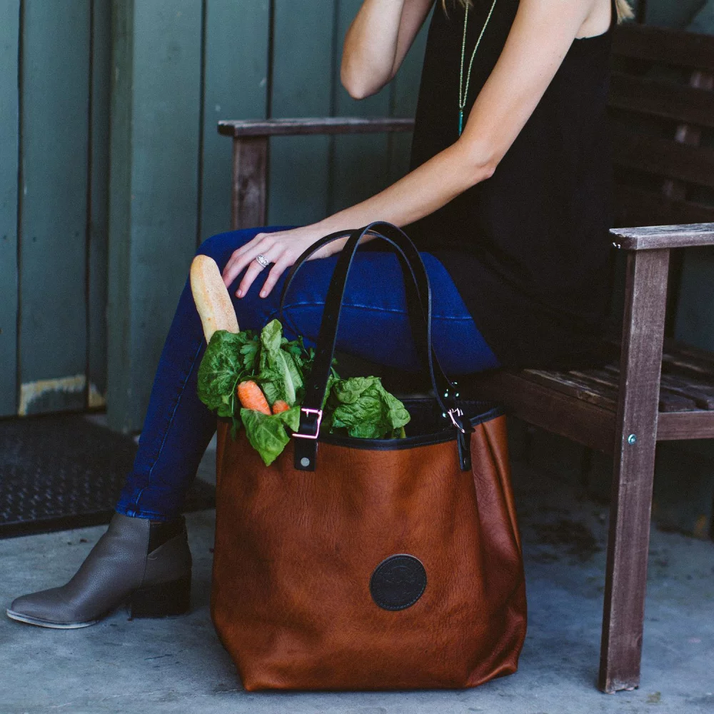 Duluth Pack™ Bison Leather Market Tote