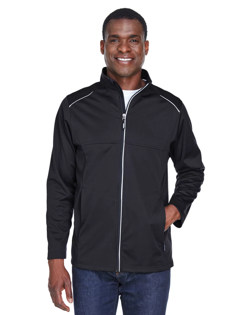 CORE 365 Men's Techno Lite Three-Layer Knit Tech-Shell