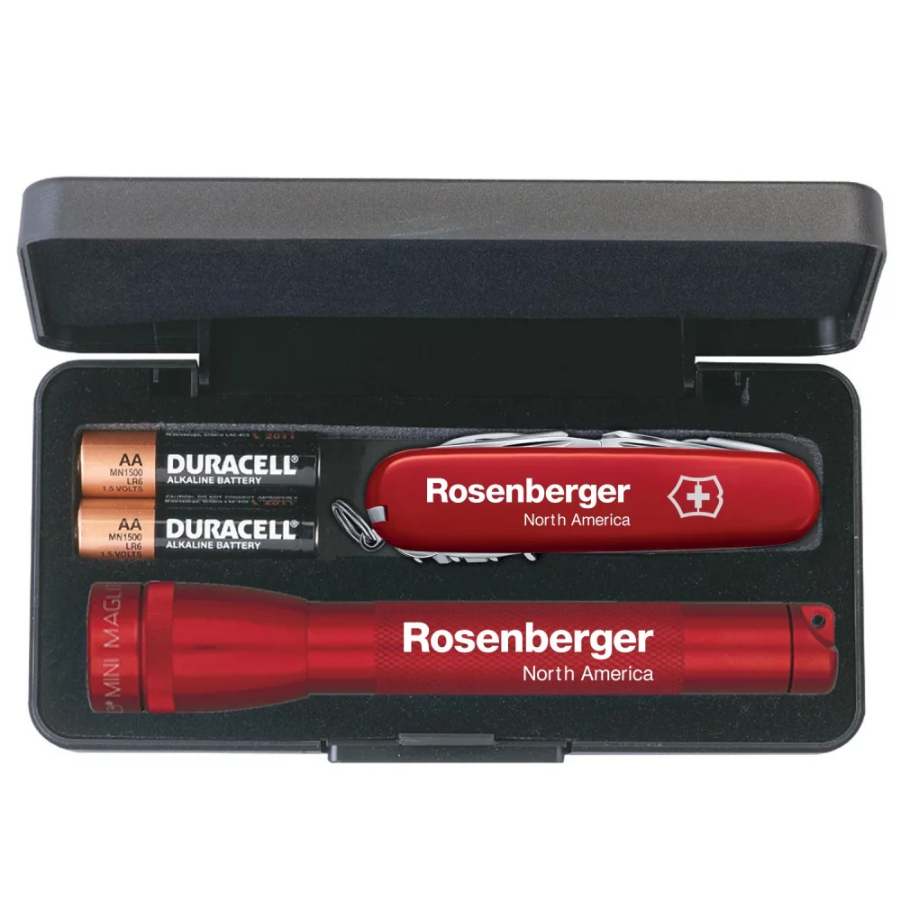 Mini Maglite® avec grand couteau suisse Victorinox®