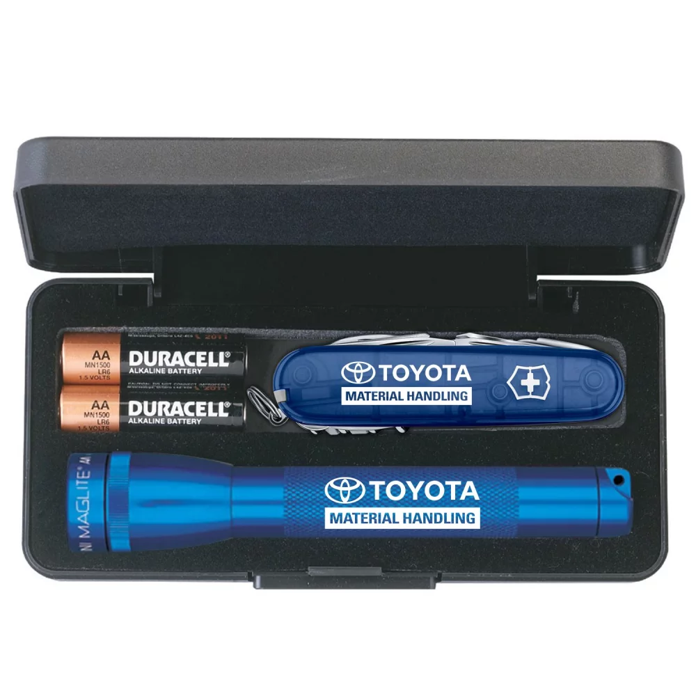 Mini Maglite® avec grand couteau suisse Victorinox®