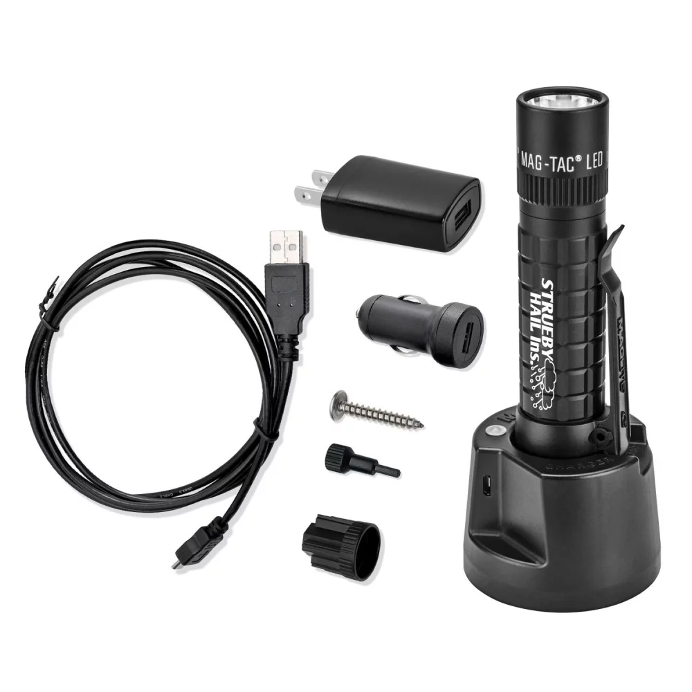 Maglite Magtac LED Rechargeable Flashlight System Plain Bezel