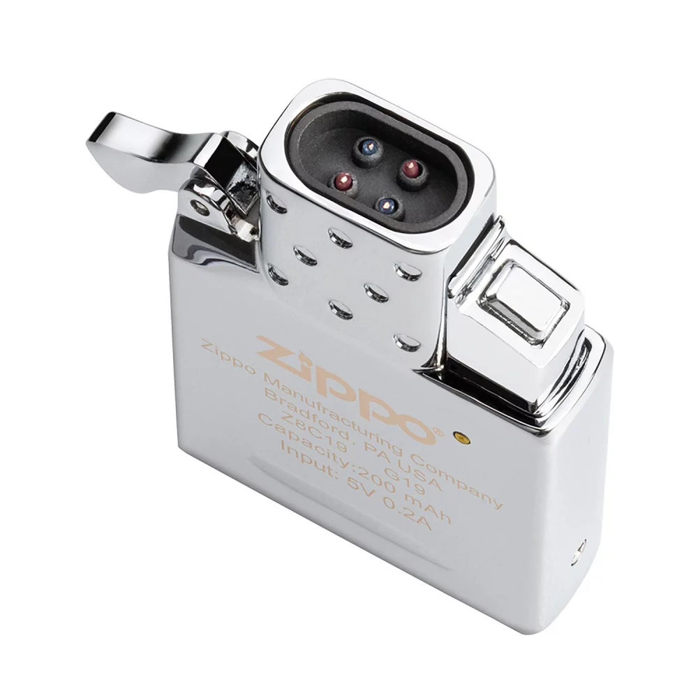 Matte Zippo® Lighter & Rechargeable Electric Lighter Insert Gift Set