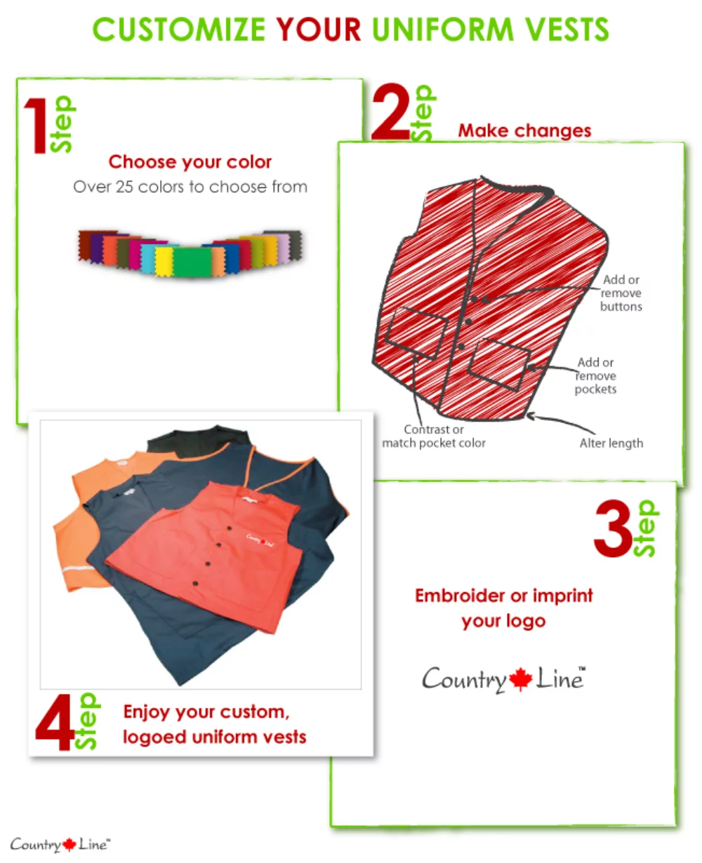 Canadian Made Budget Uniform Vests