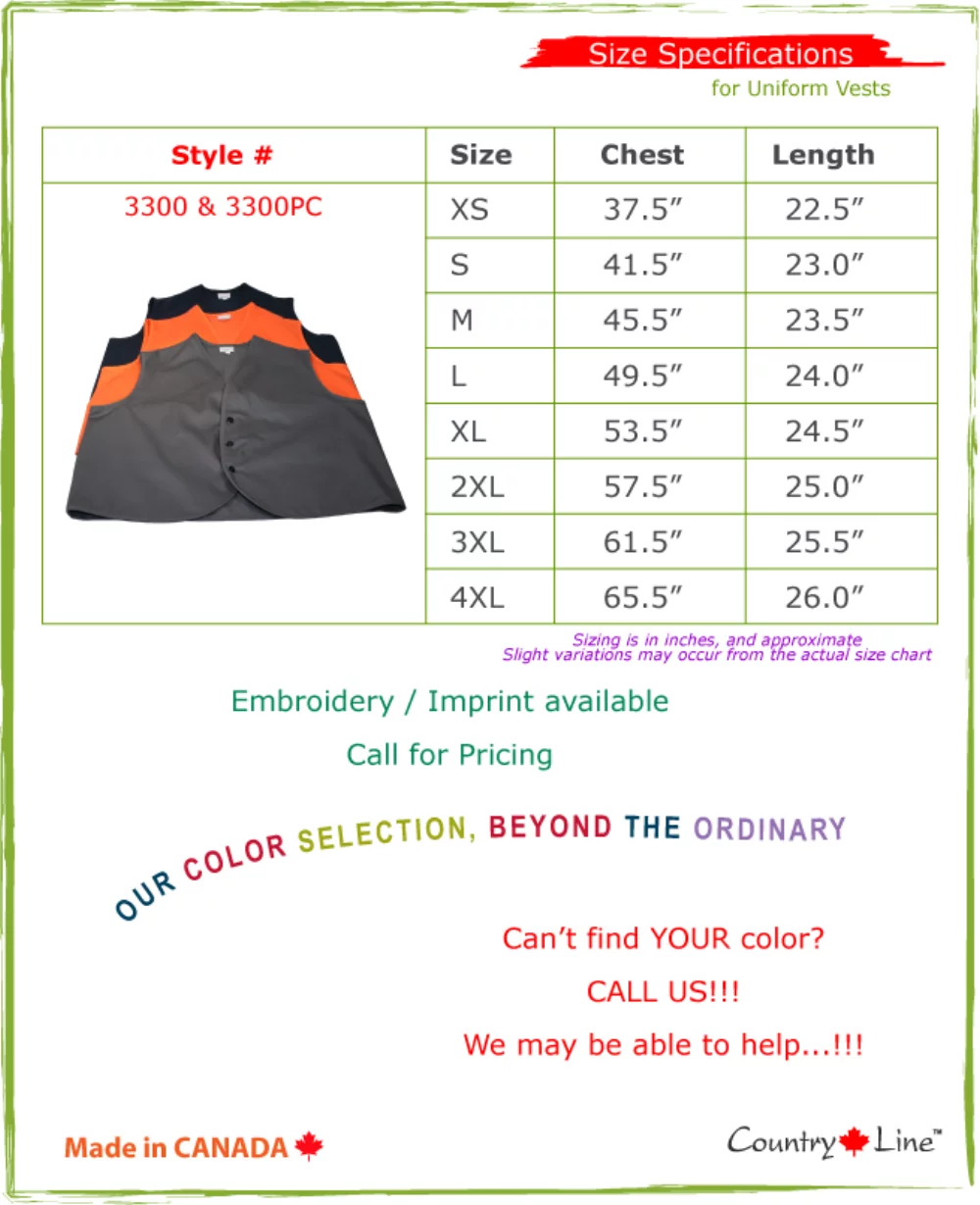 Canadian Made Premium Event Vests