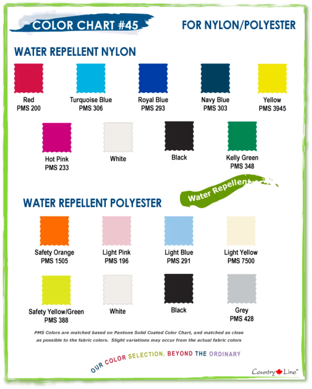 Vestes hydrofuges de qualité supérieure fabriquées au Canada.