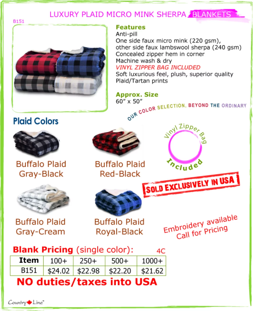 Luxury Micro Mink SHERPA Fleece Blankets