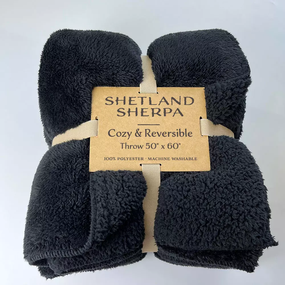 Couvertures de luxe en polaire Sherpa Shetland