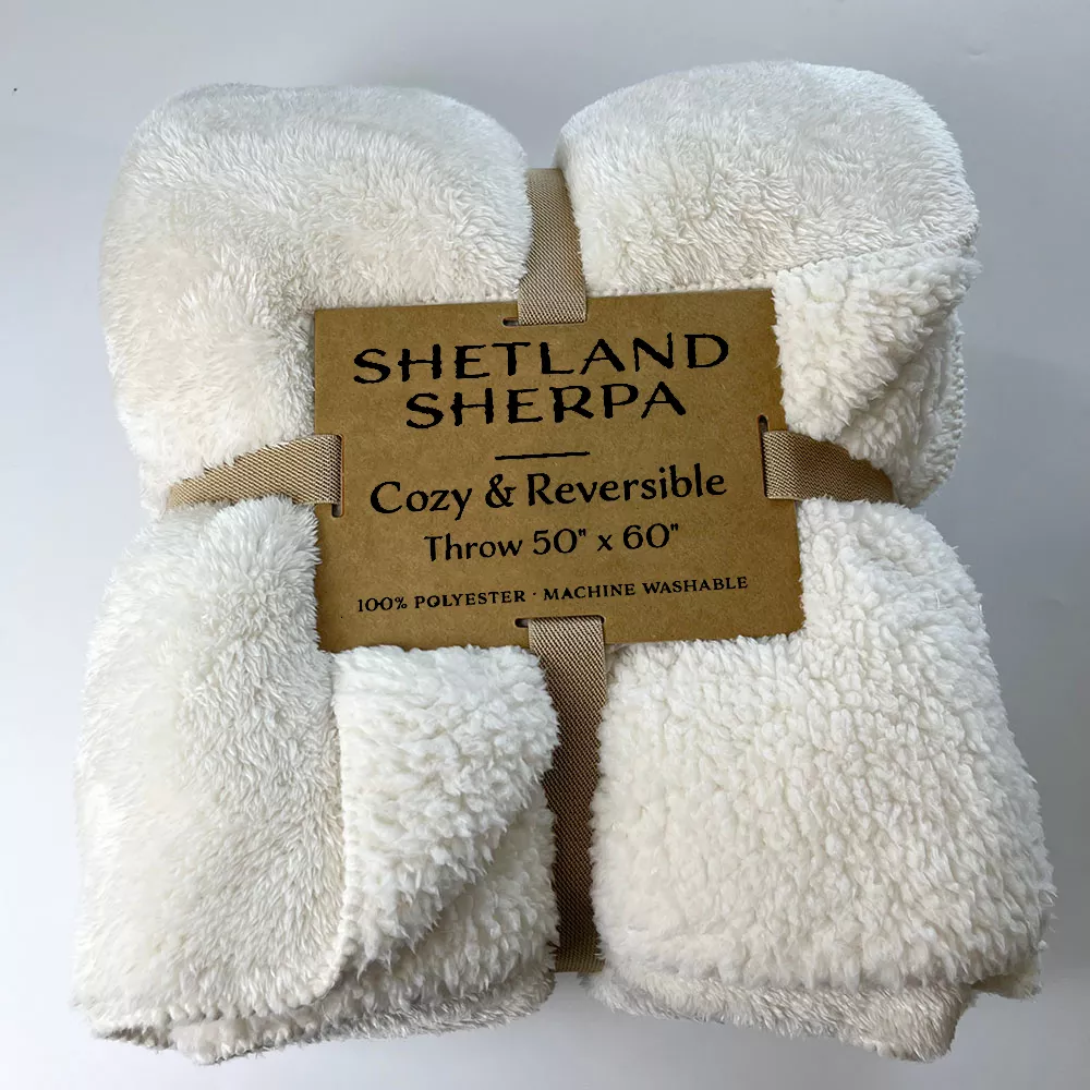 Couvertures de luxe en polaire Sherpa Shetland