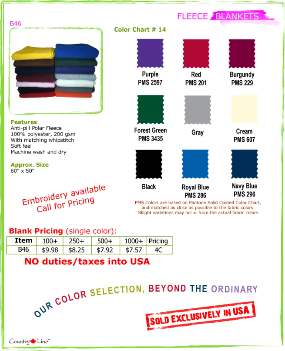 Whipstitch Fleece Blankets