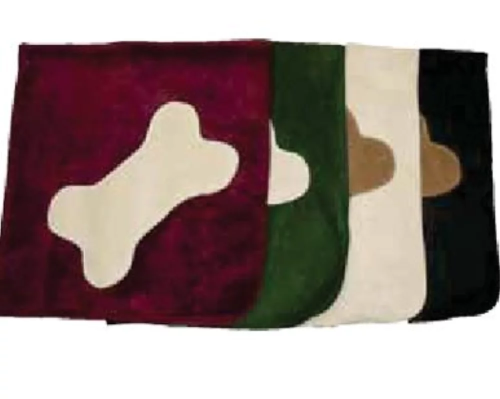 Canadian Made Luxury DOG BONE Fleece Blankets