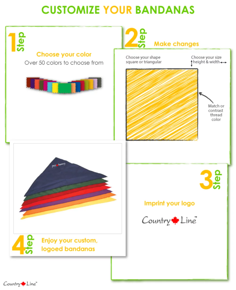 Canadian Made Premium Triangular Bandannas