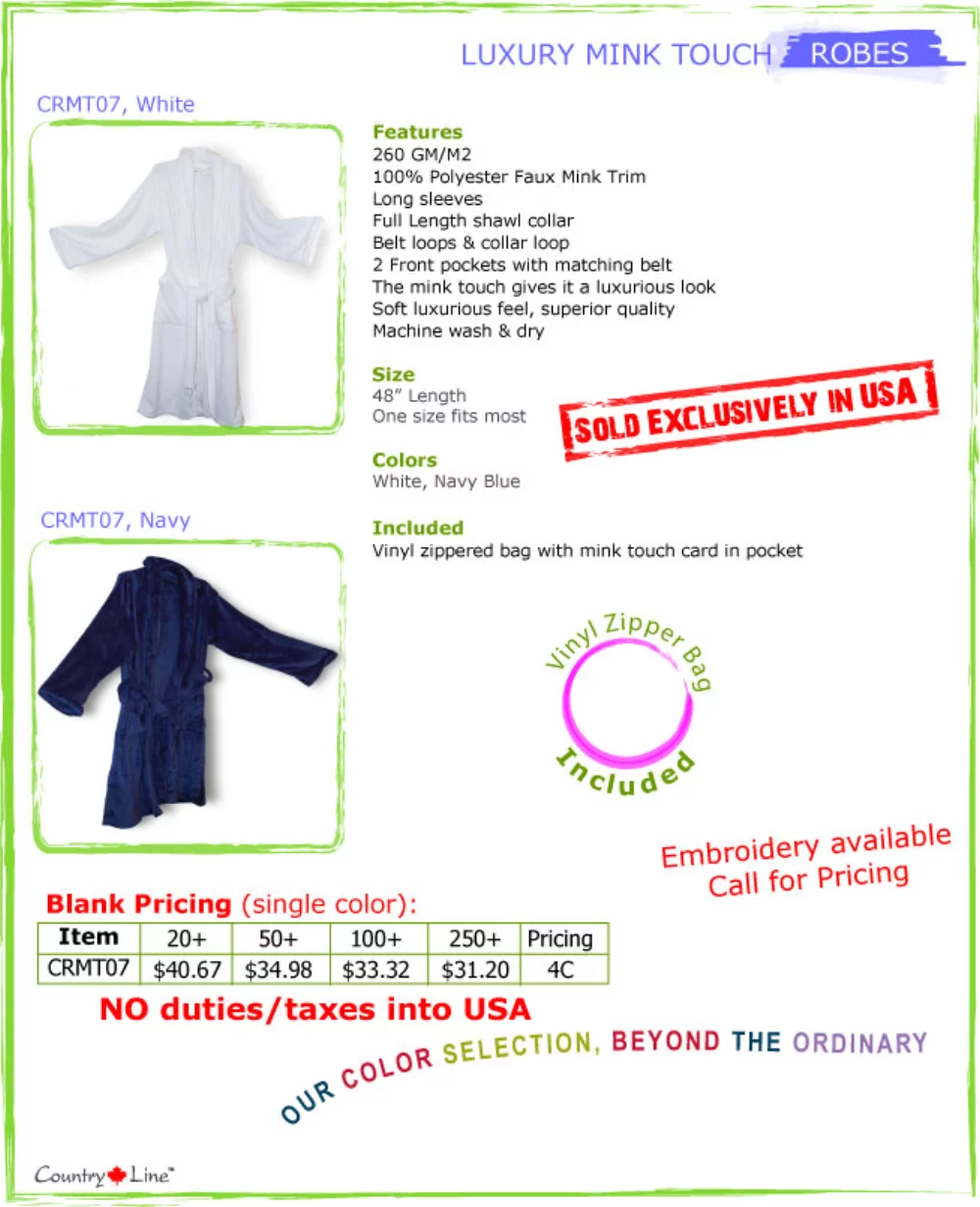 Luxury Mink Touch Robes