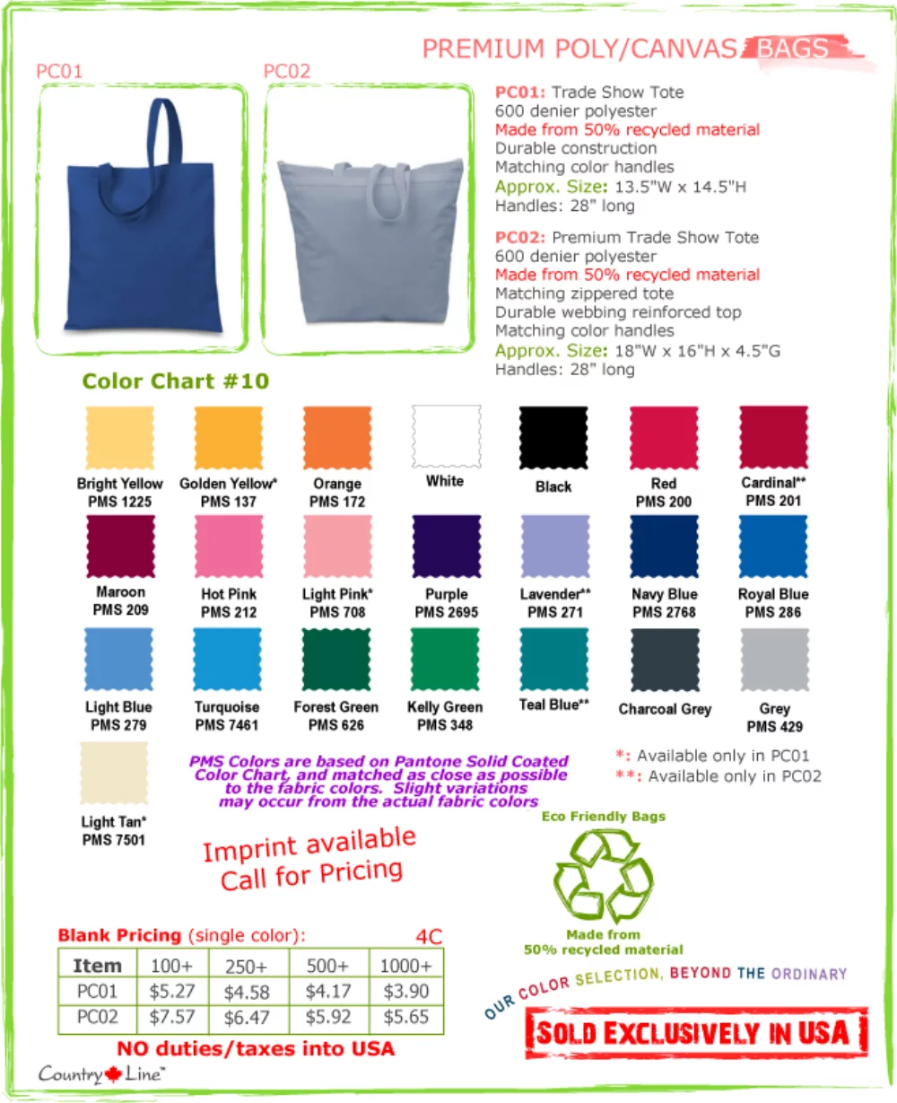 Eco Friendly Premium Trade Show Totes