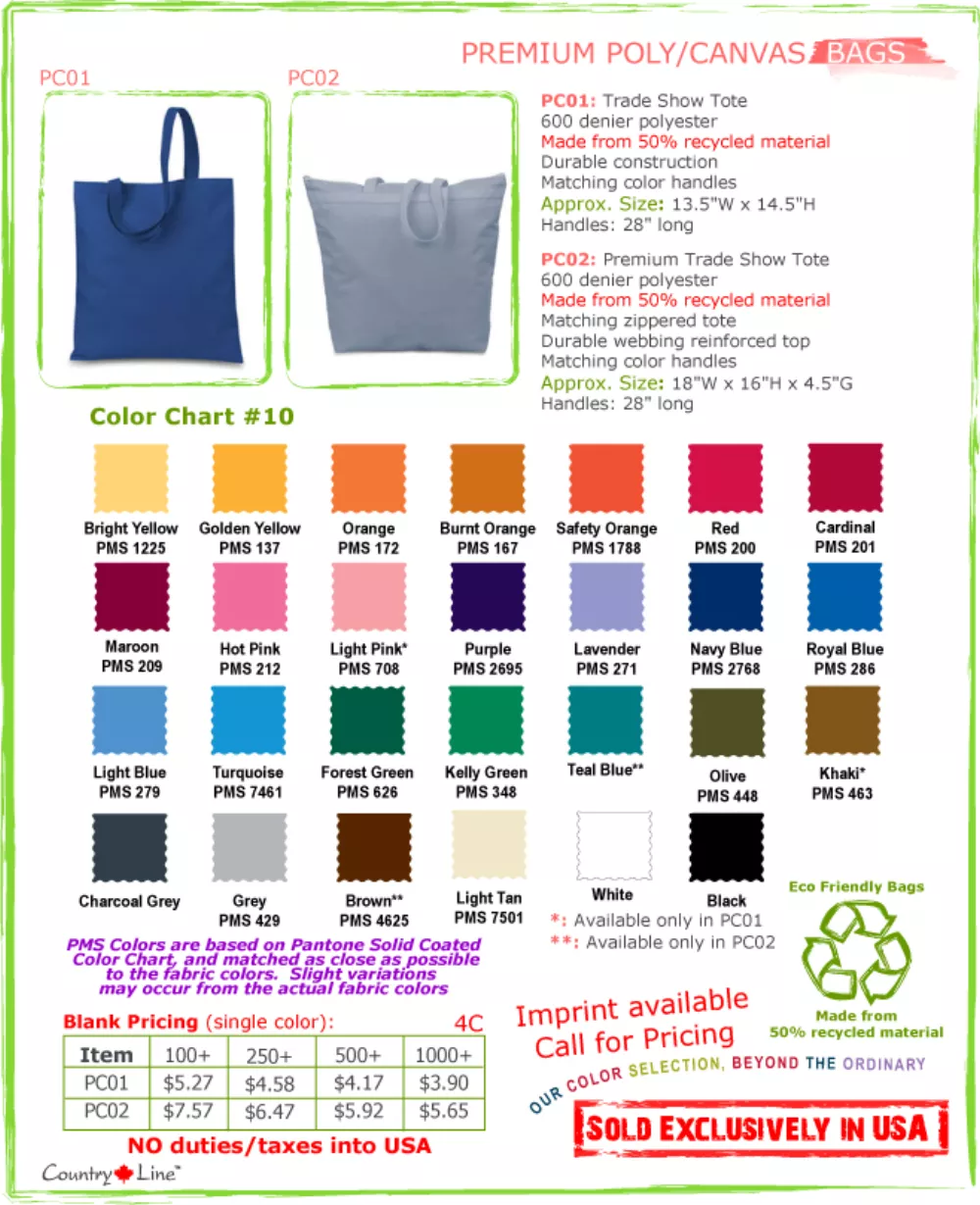 Eco Friendly Deluxe Trade Show Bags