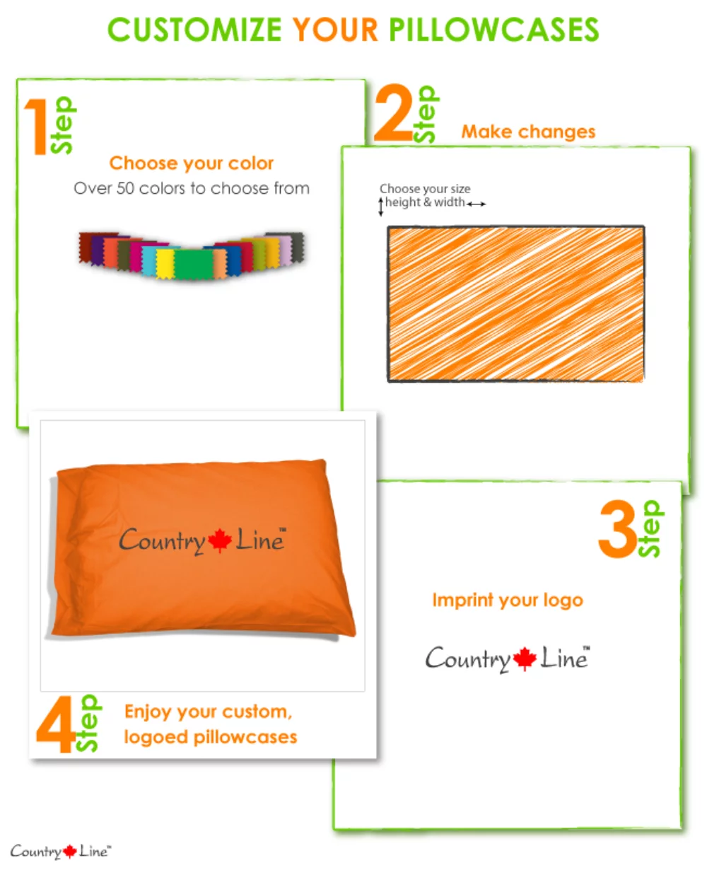 Canadian made Luxury Color Pillow Cases, Standard