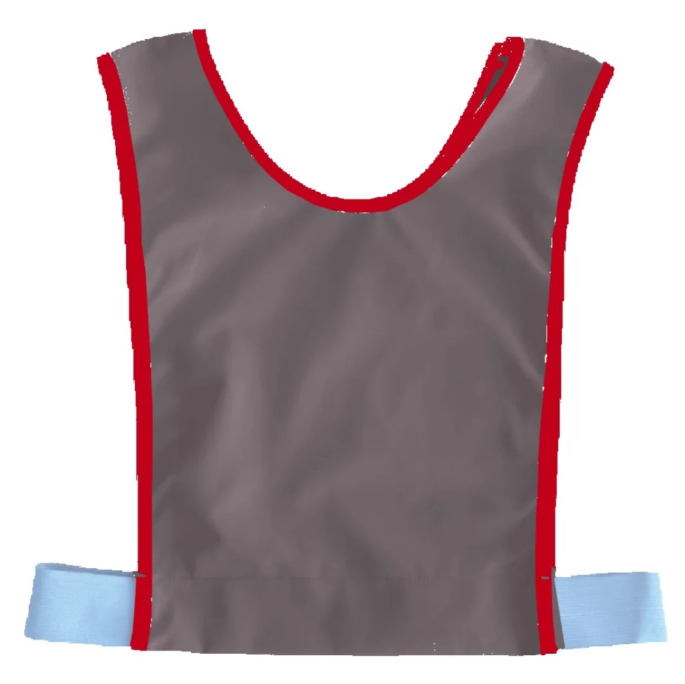 Bavoir d'événement pour jeunes fabriqué au Canada avec bordure de couleur contrastante.