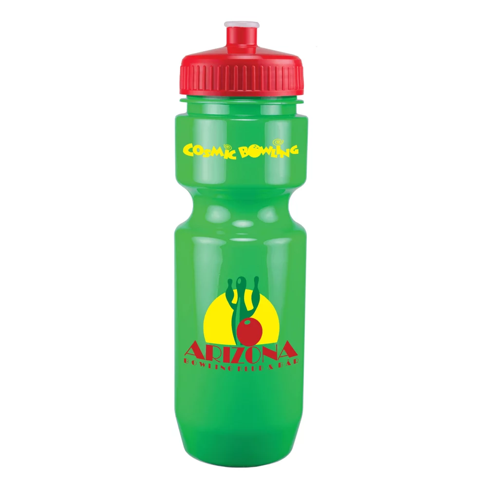 Bouteille de vélo de 22 oz avec couvercle à pousser-tirer - Couleurs unies