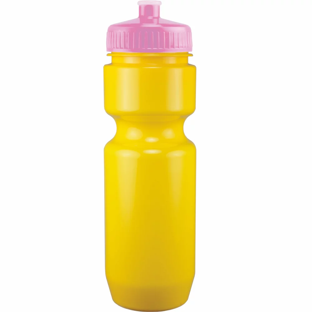 Bouteille de vélo de 22 oz avec couvercle à pousser-tirer - Couleurs unies