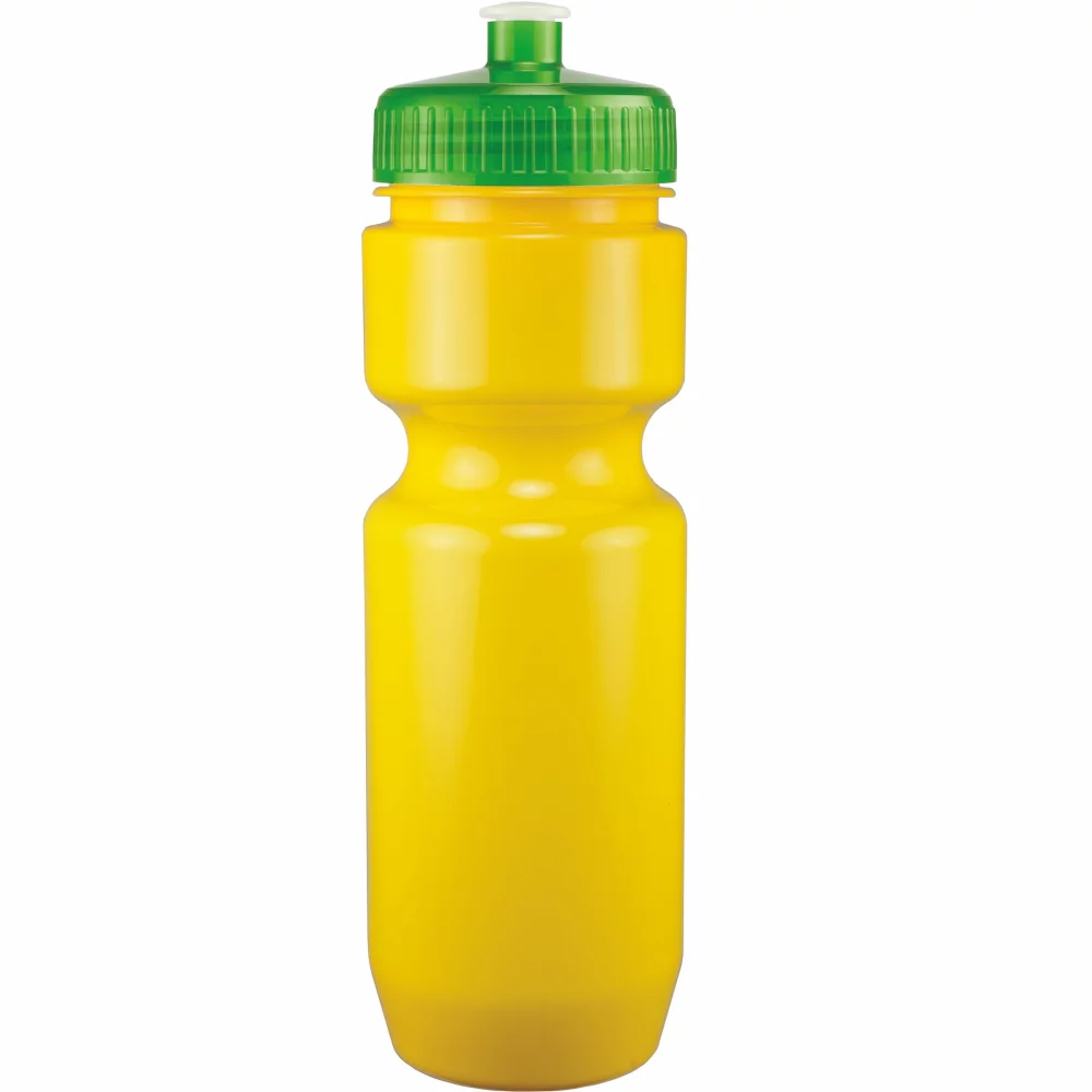 Bouteille de vélo de 22 oz avec couvercle à pousser-tirer - Couleurs unies