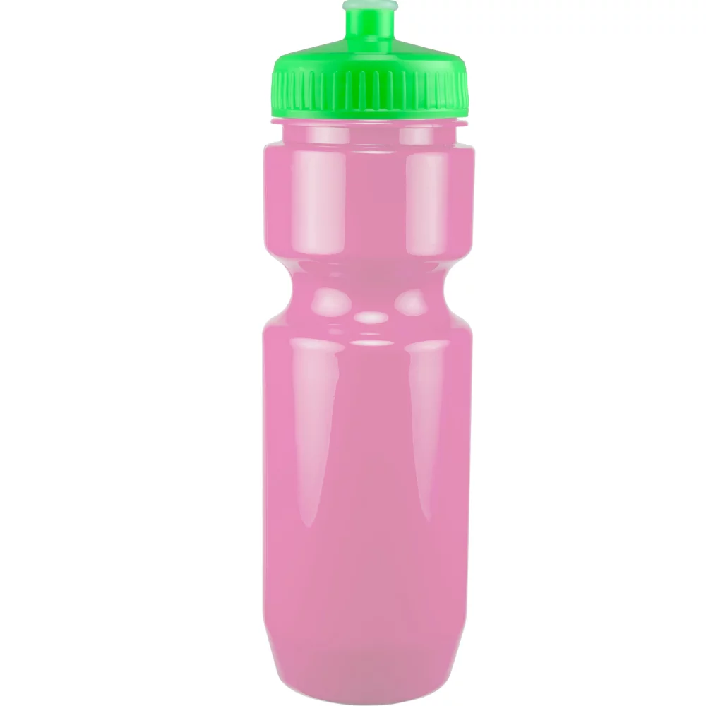 Bouteille de vélo de 22 oz avec couvercle à pousser-tirer - Couleurs unies