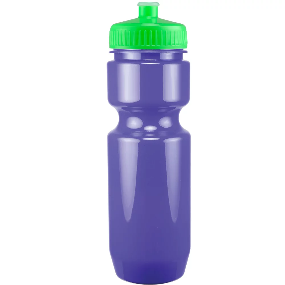 Bouteille de vélo de 22 oz avec couvercle à pousser-tirer - Couleurs unies