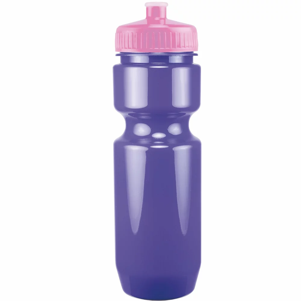 Bouteille de vélo de 22 oz avec couvercle à pousser-tirer - Couleurs unies