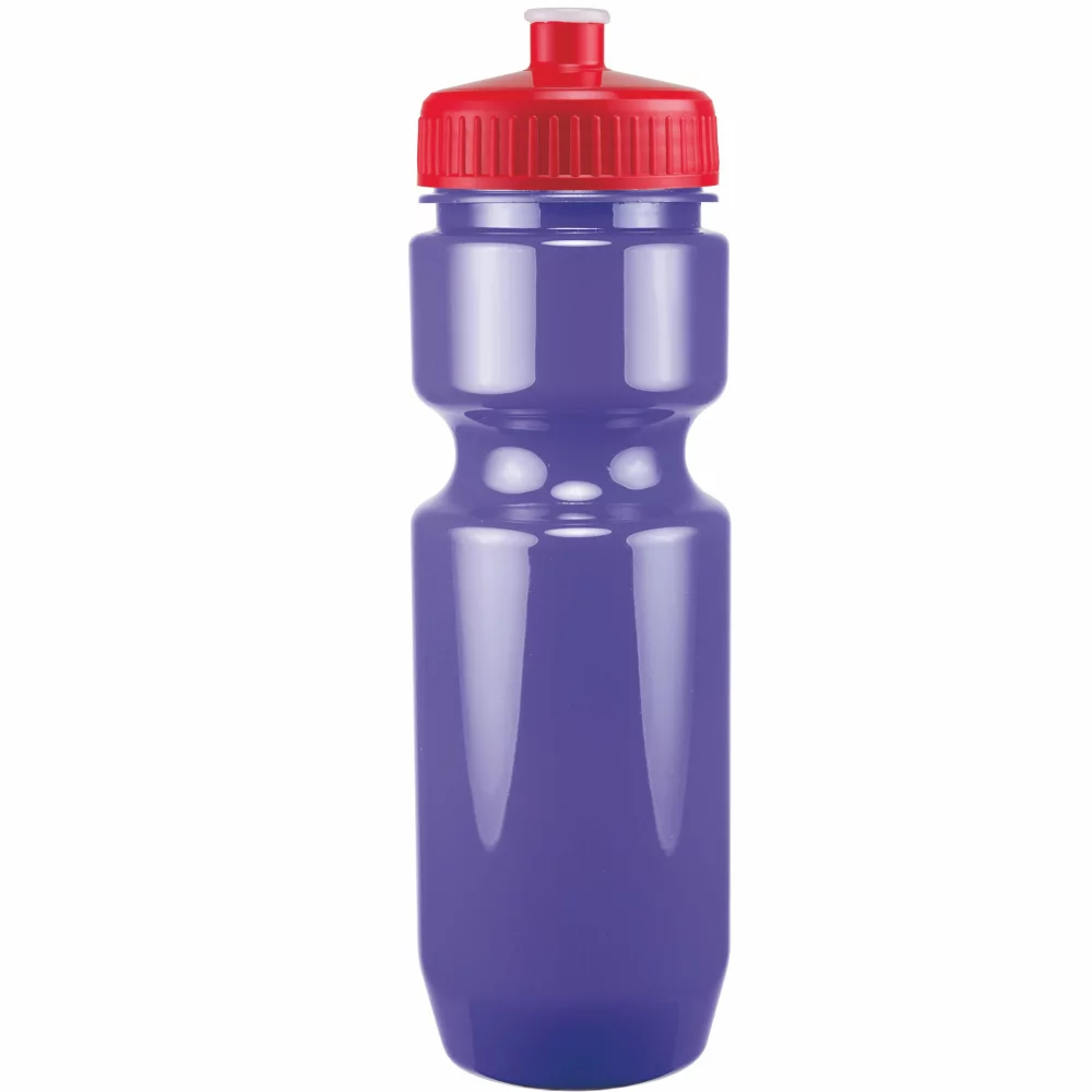 Bouteille de vélo de 22 oz avec couvercle à pousser-tirer - Couleurs unies